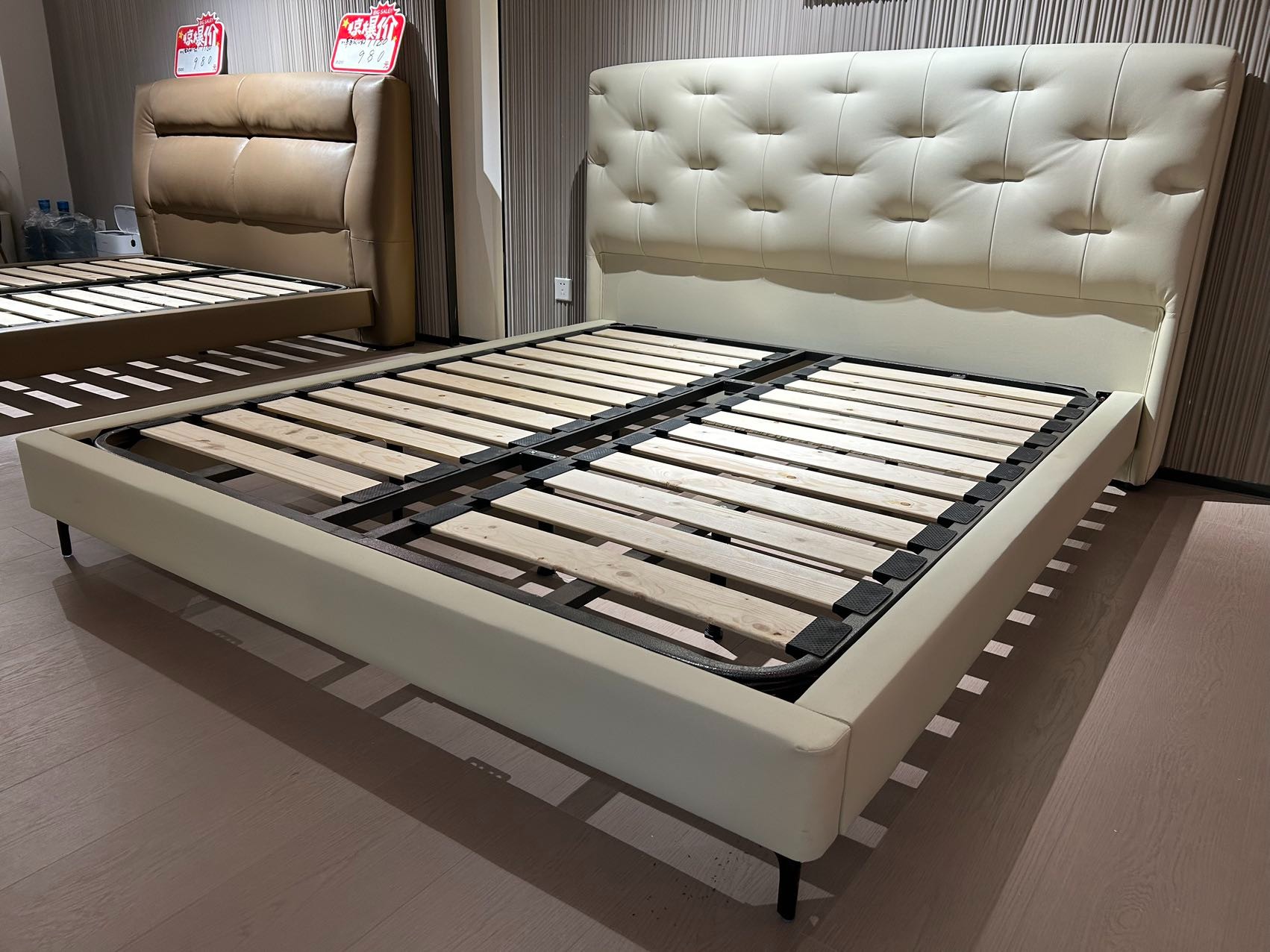 C19 leather beds