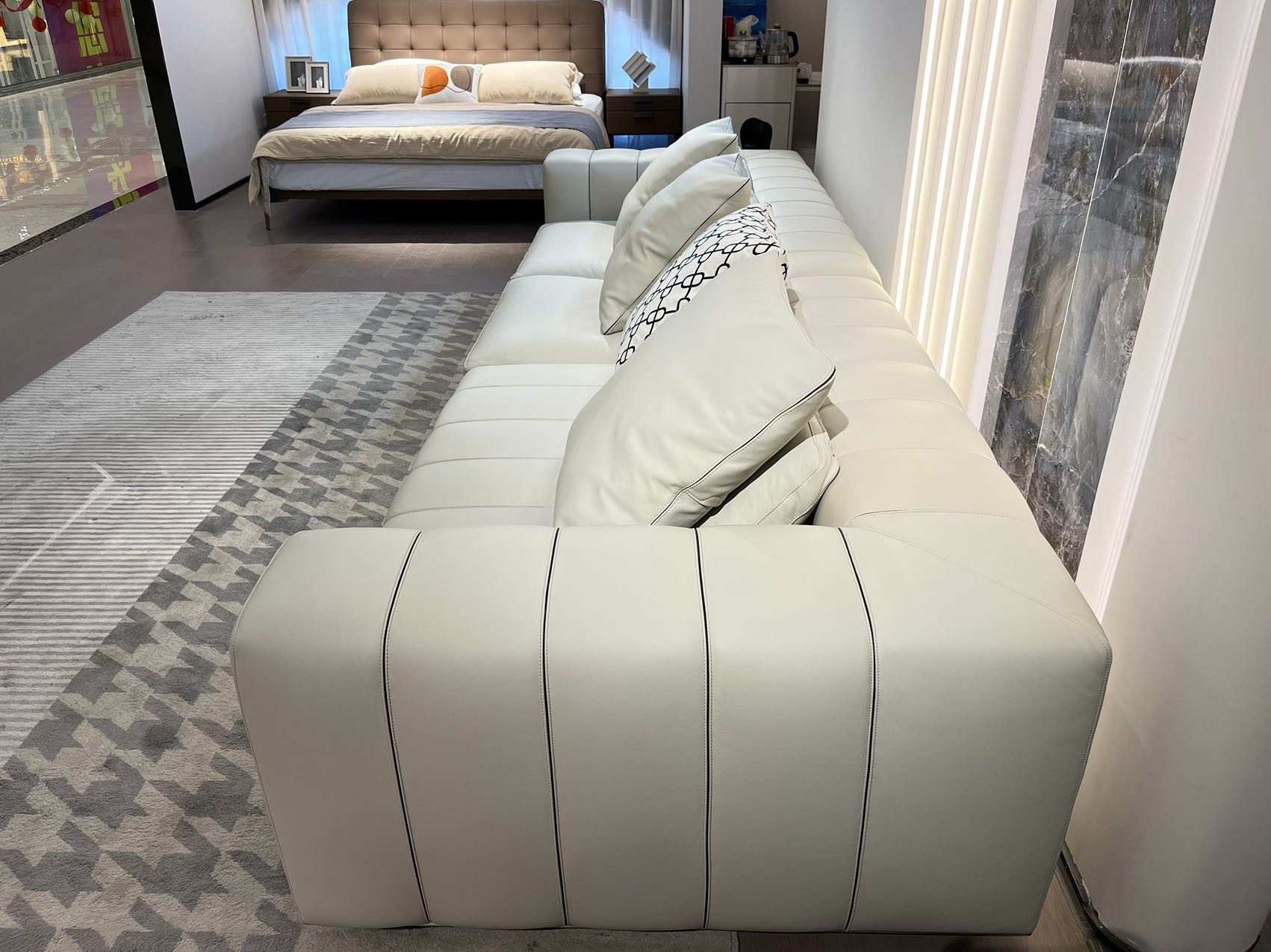 High end leather sofa