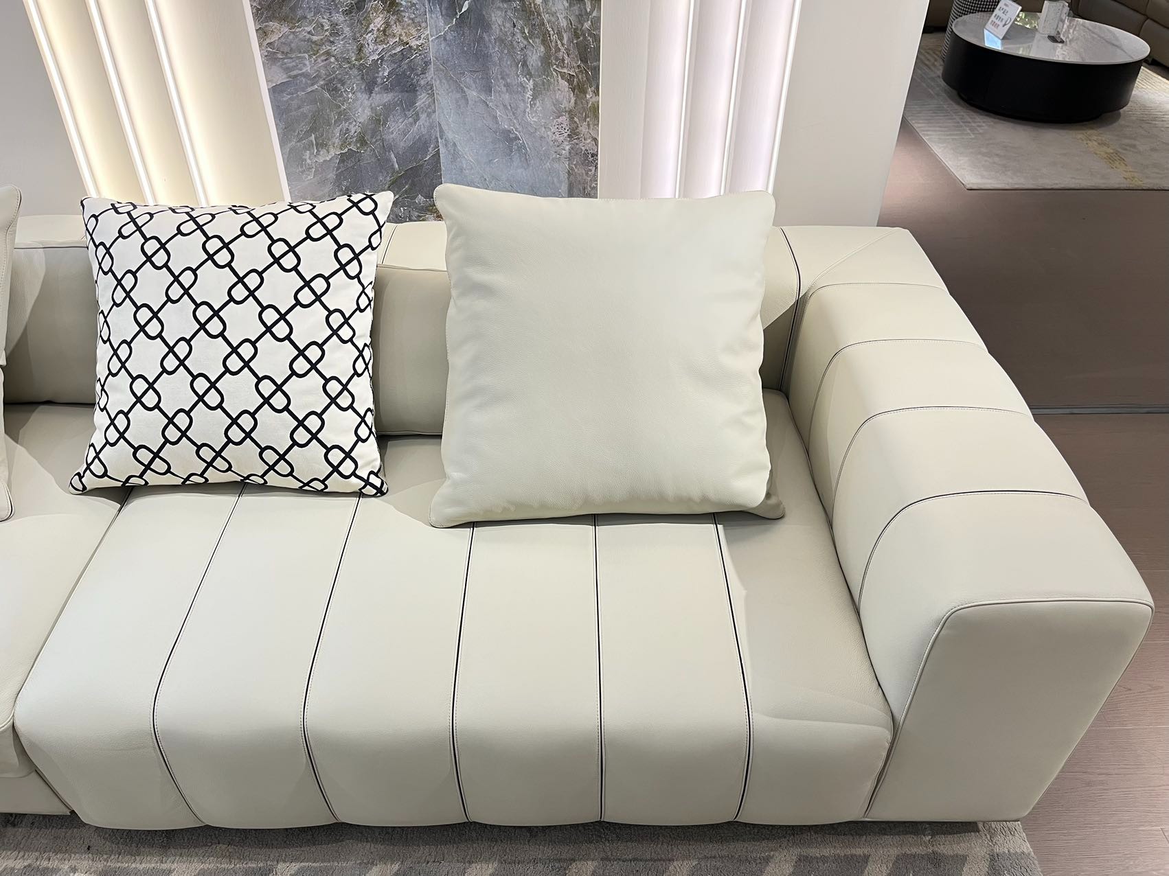 High end leather sofa